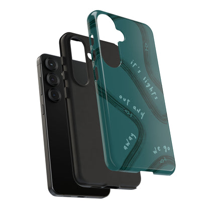 Teal Lights Out F1 Phone Case Design, Trendy F1 Gift, Formula 1 Gift, Cute F1 Phone Case, Unique Formula One Phone Case