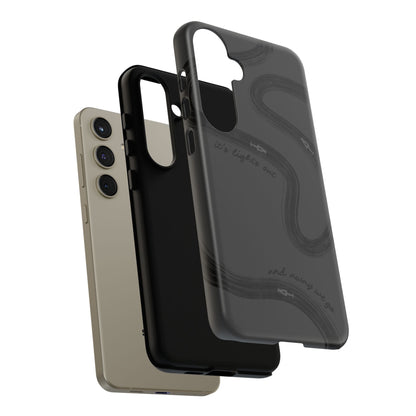 F1 Phone Case Monochrome Black Painted "its lights out and away we go", Trendy F1 Gift, Formula 1 Gift, Cute F1 Phone Case, Phone Case