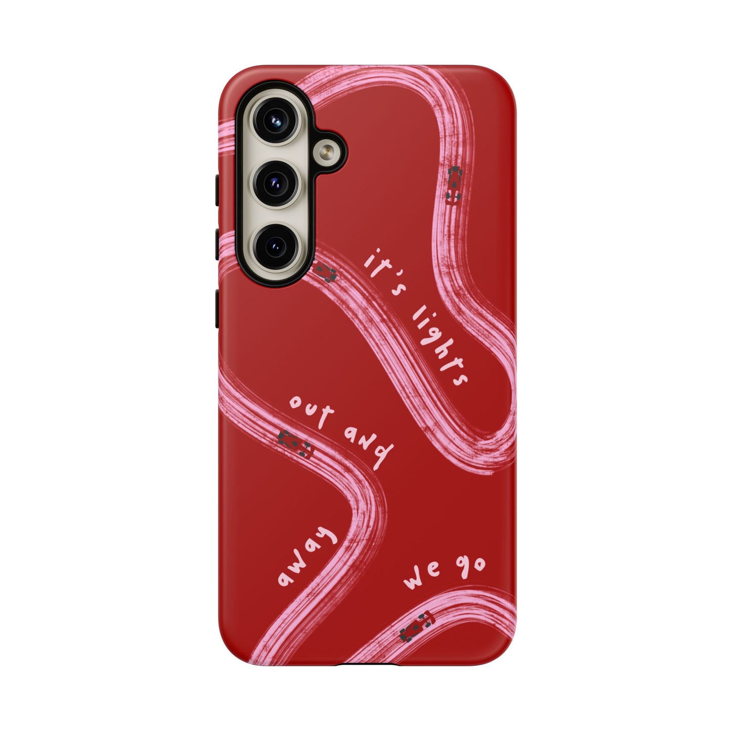 Red and Pink Lights Out F1 Phone Case Design, Trendy F1 Gift, Formula 1 Gift, Cute F1 Phone Case, Unique Formula One Phone Case