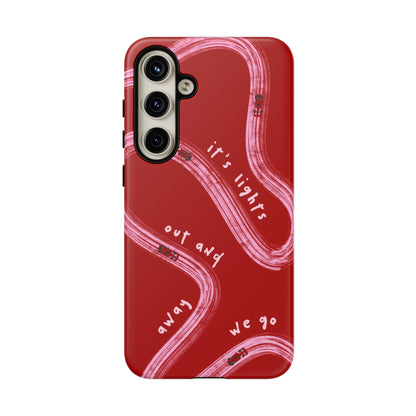 Red and Pink Lights Out F1 Phone Case Design, Trendy F1 Gift, Formula 1 Gift, Cute F1 Phone Case, Unique Formula One Phone Case