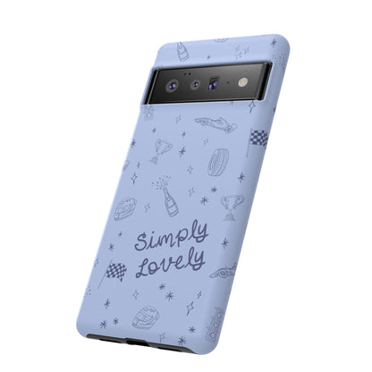 Blue Doodle "Simply Lovely" F1 Phone Case Design