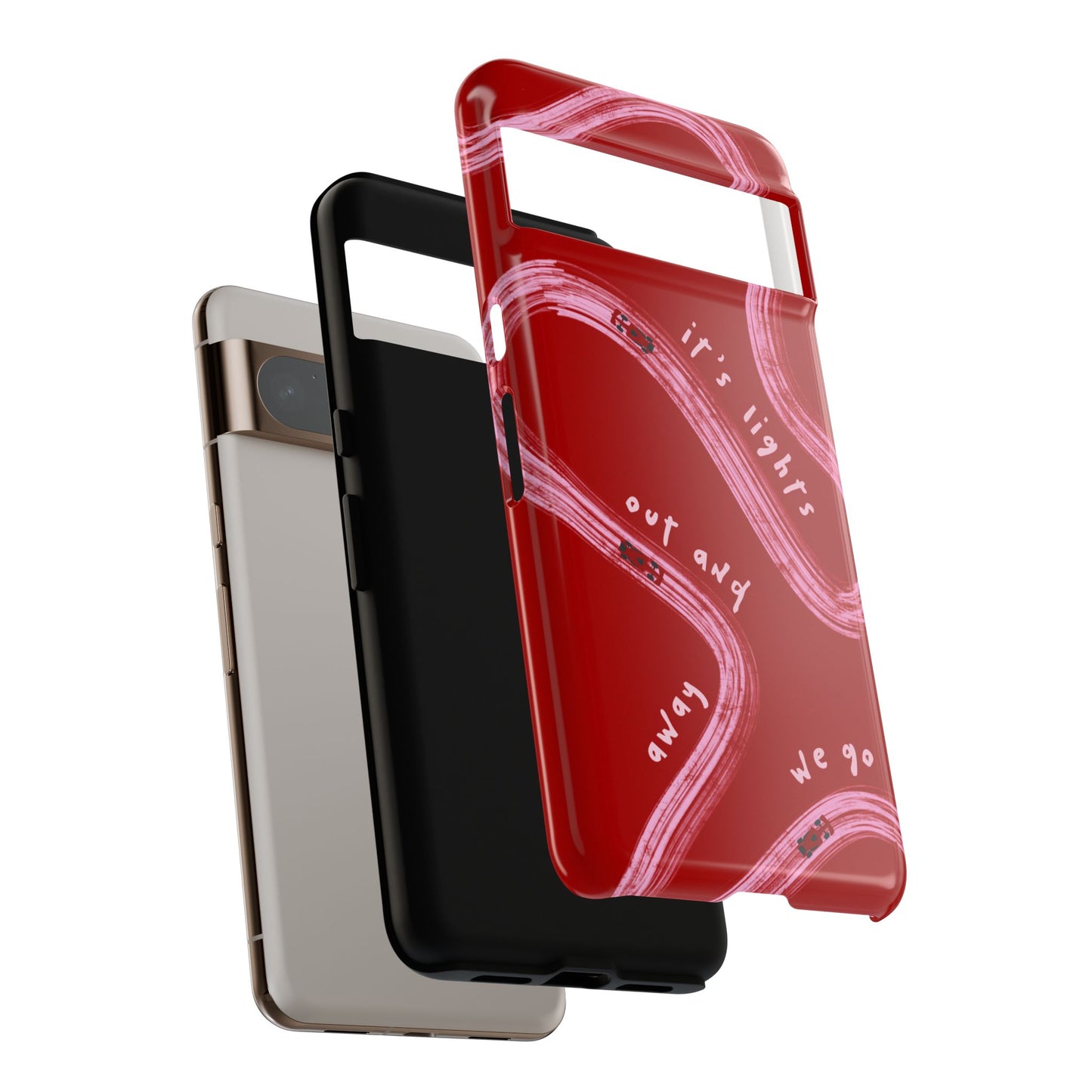 Red and Pink Lights Out F1 Phone Case Design, Trendy F1 Gift, Formula 1 Gift, Cute F1 Phone Case, Unique Formula One Phone Case