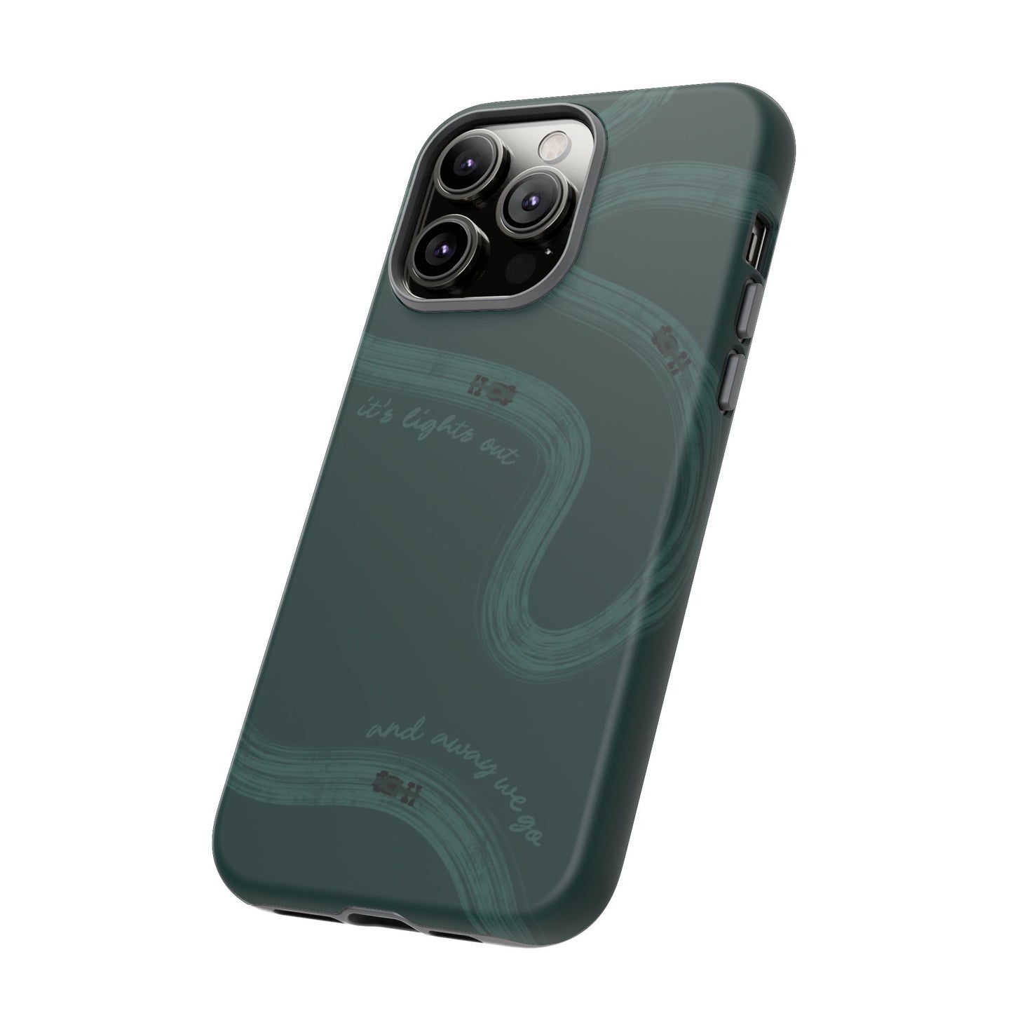 F1 Phone Case Monochrome Green Painted "its lights out and away we go", Trendy F1 Gift, Formula 1 Gift, Cute F1 Phone Case, Phone Case