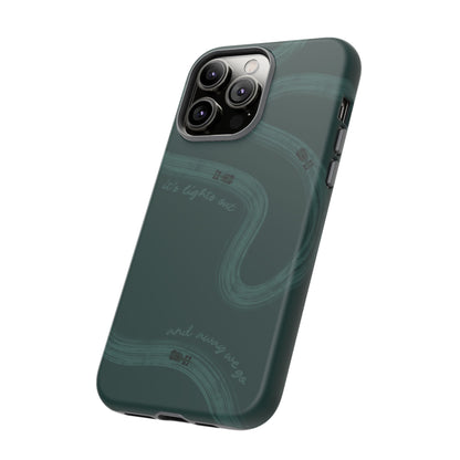 F1 Phone Case Monochrome Green Painted "its lights out and away we go", Trendy F1 Gift, Formula 1 Gift, Cute F1 Phone Case, Phone Case