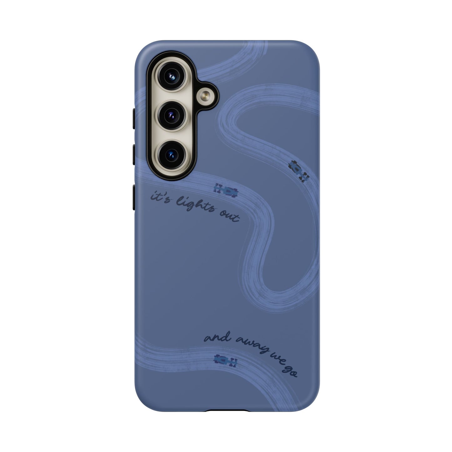 F1 Phone Case Monochrome Dark Blue Painted "its lights out and away we go", Trendy F1 Gift, Formula 1 Gift, Cute F1 Phone Case, Phone Case