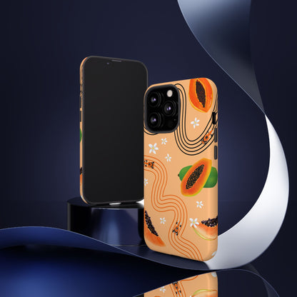 Orange F1 McLaren and Papaya Phone Case, Trendy F1 Gift, Formula 1 Gift, Cute Fruit F1 Phone Case, Unique Phone Case