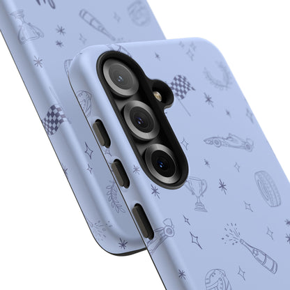 Blue Doodle "Simply Lovely" F1 Phone Case Design