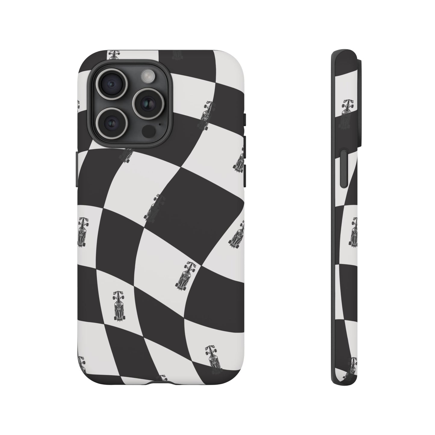 F1 Phone Case Black and White Checkered Design, Trendy F1 Gift, Formula 1 Gift, Cute F1 Phone Case, Unique Formula One Phone Case