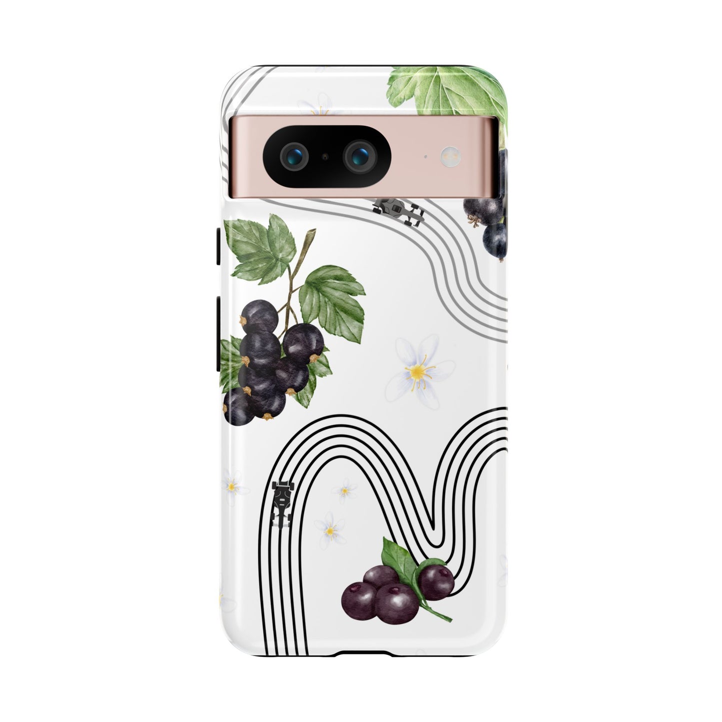 F1 Cadillac and Black Currants Phone Case, Trendy F1 Gift, Formula 1 Gift, Cute Fruit F1 Phone Case, Unique Phone Case
