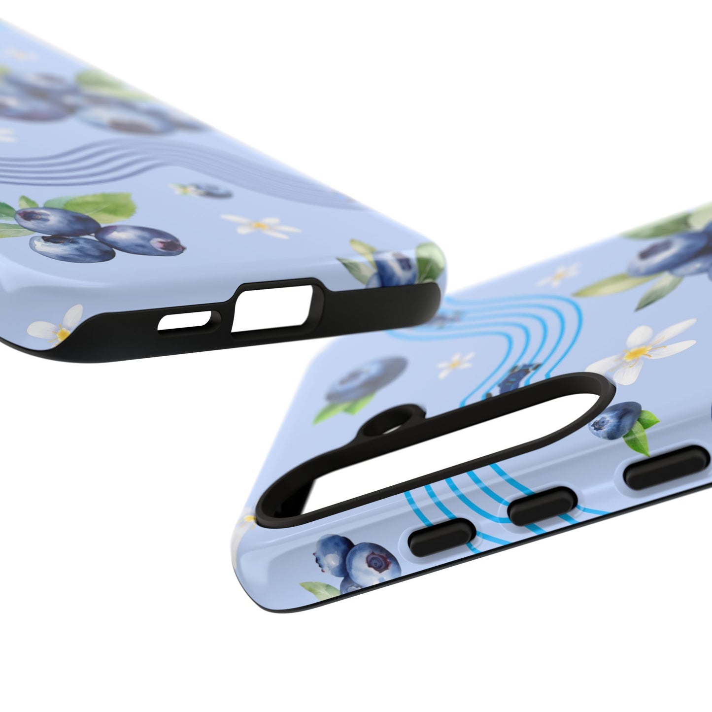 Blue F1 Williams and Blueberries Phone Case, Trendy F1 Gift, Formula 1 Gift, Cute Fruit F1 Phone Case, Unique Phone Case