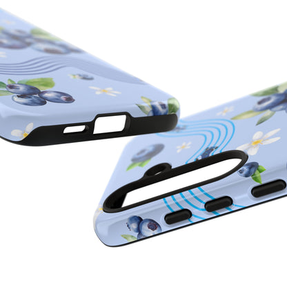 Blue F1 Williams and Blueberries Phone Case, Trendy F1 Gift, Formula 1 Gift, Cute Fruit F1 Phone Case, Unique Phone Case