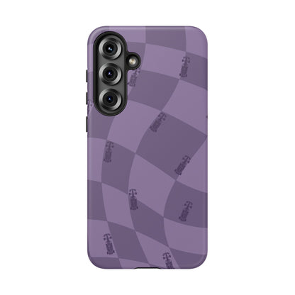 F1 Phone Case Purple Checkered Design, Trendy F1 Gift, Formula 1 Gift, Cute F1 Phone Case, Unique Formula One Phone Case
