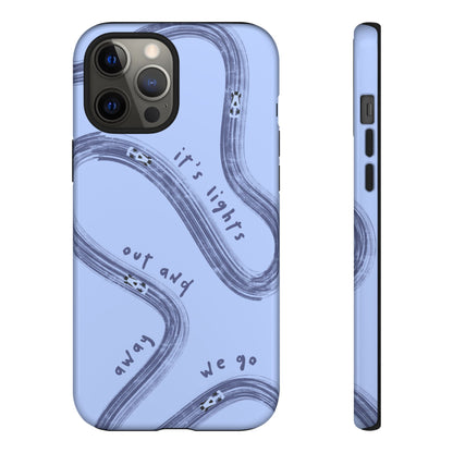 Blue Lights Out F1 Phone Case Design, Trendy F1 Gift, Formula 1 Gift, Cute F1 Phone Case, Unique Formula One Phone Case