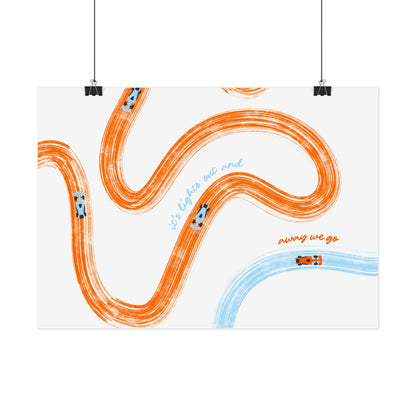Horizontal McLaren F1 Abstract Art Poster | Minimalist F1 Art - EU Sizing (Physical Print)