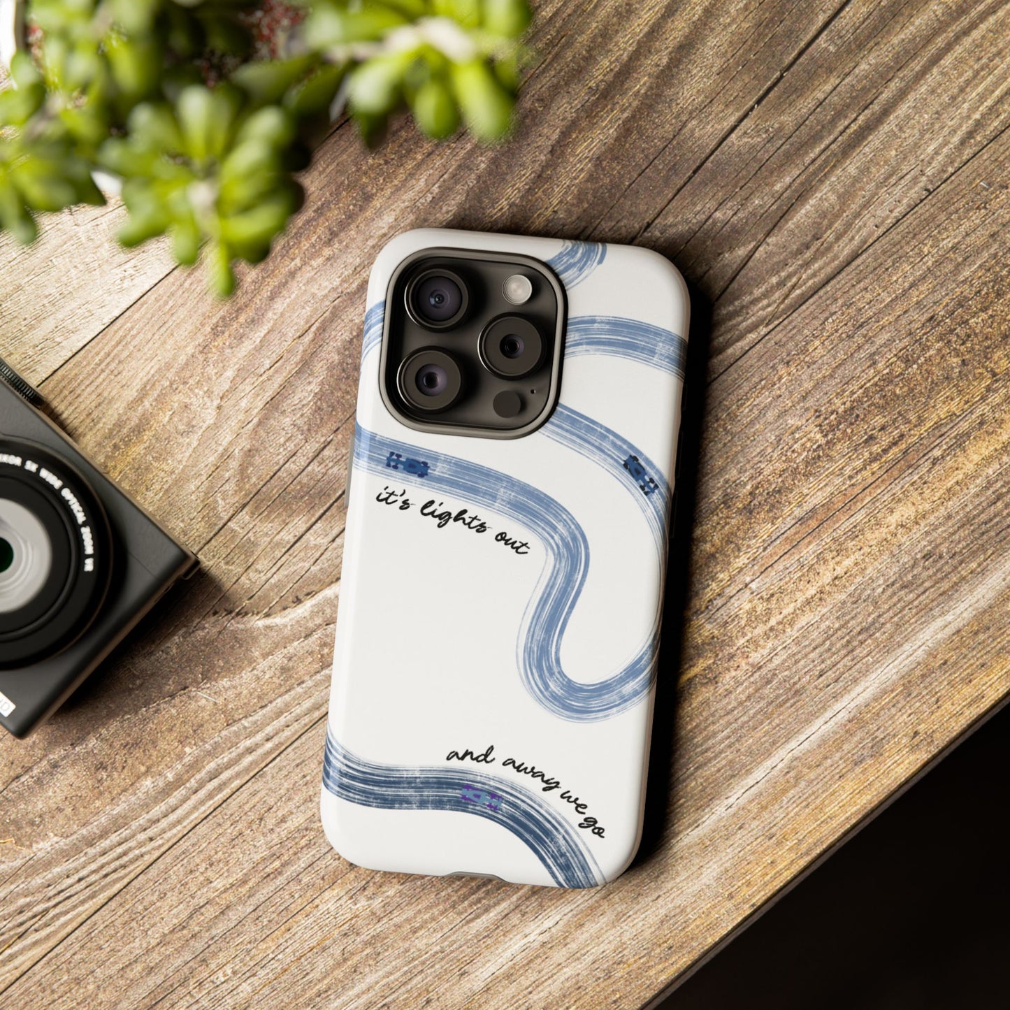 F1 Phone Case Blue Painted "its lights out and away we go", Trendy F1 Gift, Formula 1 Gift, Cute F1 Phone Case, Gift for F1 Fans