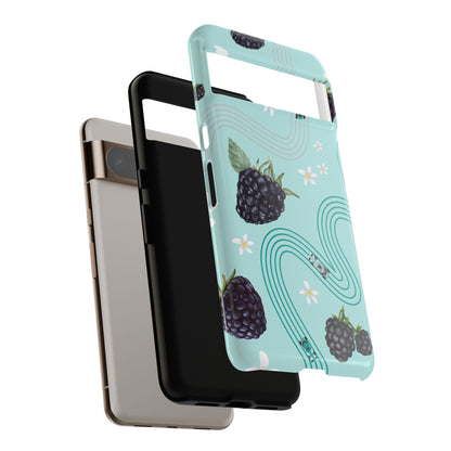 Teal F1 Mercedes and Blackberries Phone Case , Trendy F1 Gift, Formula 1 Gift, Cute Fruit F1 Phone Case, Unique Phone Case