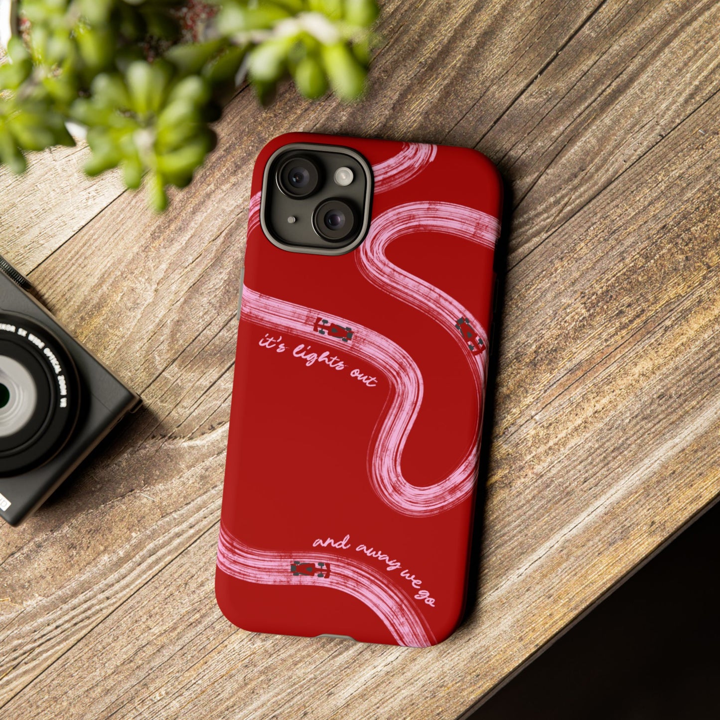 Red and Pink Lights Out F1 Phone Case Design, Trendy F1 Gift, Formula 1 Gift, Cute F1 Phone Case, Unique Formula One Phone Case