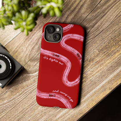 Red and Pink Lights Out F1 Phone Case Design, Trendy F1 Gift, Formula 1 Gift, Cute F1 Phone Case, Unique Formula One Phone Case