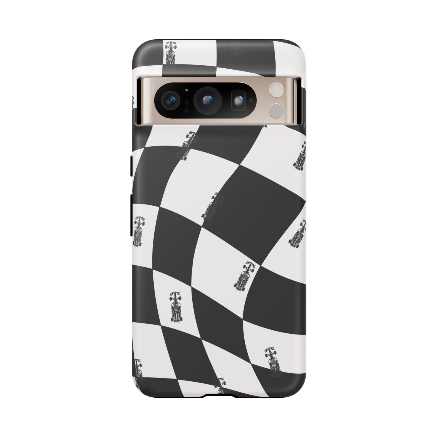 F1 Phone Case Black and White Checkered Design, Trendy F1 Gift, Formula 1 Gift, Cute F1 Phone Case, Unique Formula One Phone Case