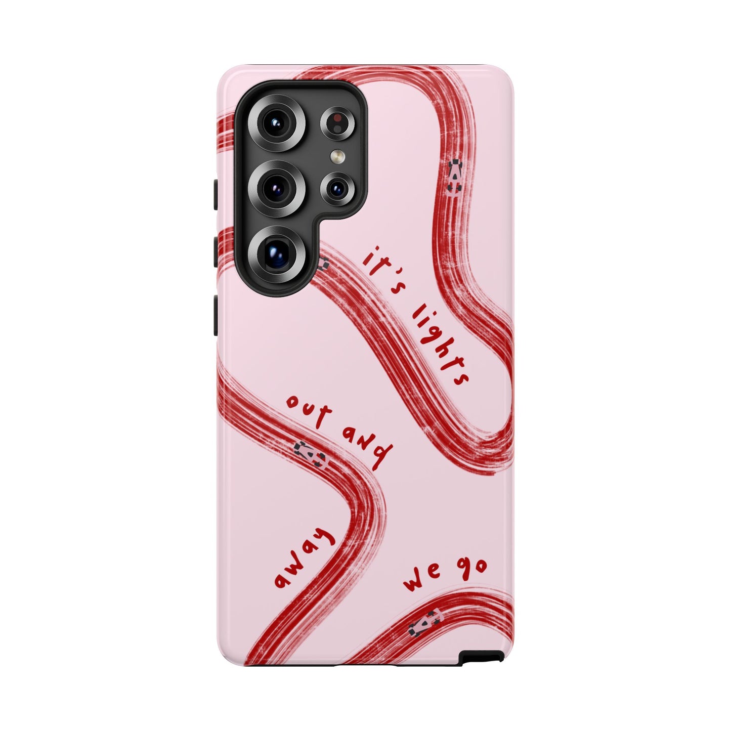 Pink and Red Lights Out F1 Phone Case Design, Trendy F1 Gift, Formula 1 Gift, Cute F1 Phone Case, Unique Formula One Phone Case