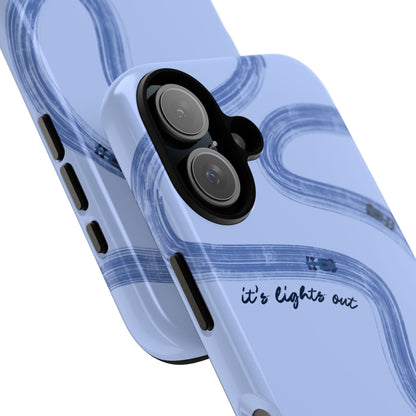F1 Phone Case Monochrome Blue Painted "its lights out and away we go", Trendy F1 Gift, Formula 1 Gift, Cute F1 Phone Case, Phone Case