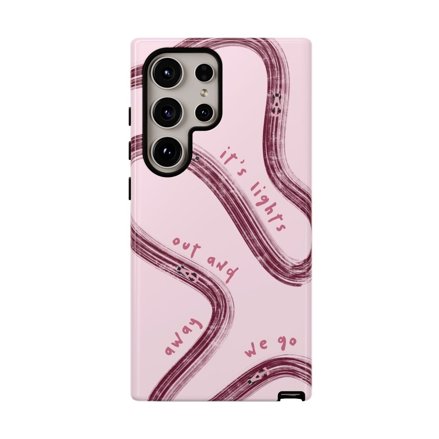 Pink Lights Out F1 Phone Case Design, Trendy F1 Gift, Formula 1 Gift, Cute F1 Phone Case, Unique Formula One Phone Case