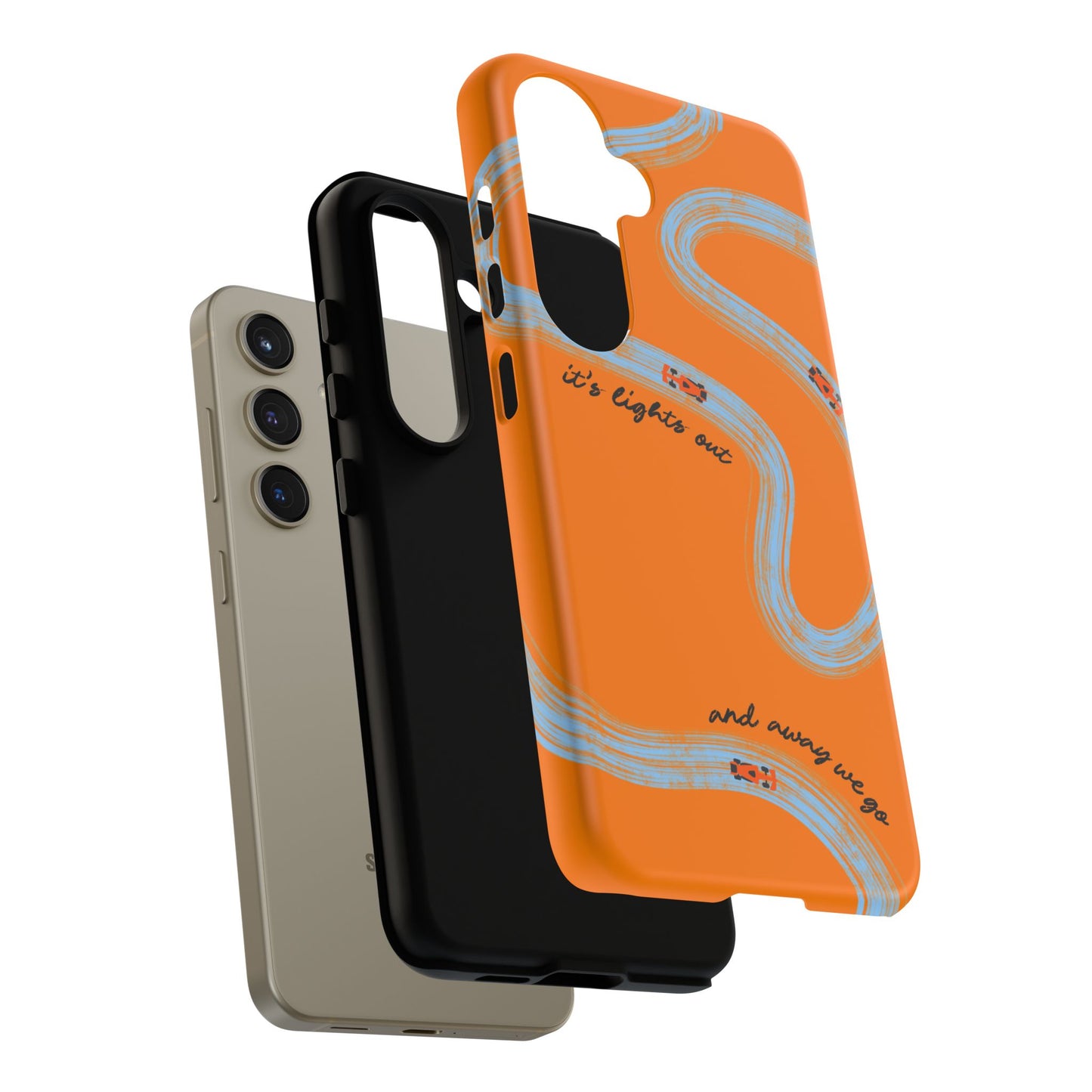 F1 Phone Case McLaren Painted "its lights out and away we go", Trendy F1 Gift, Formula 1 Gift, Cute F1 Phone Case, Phone Case