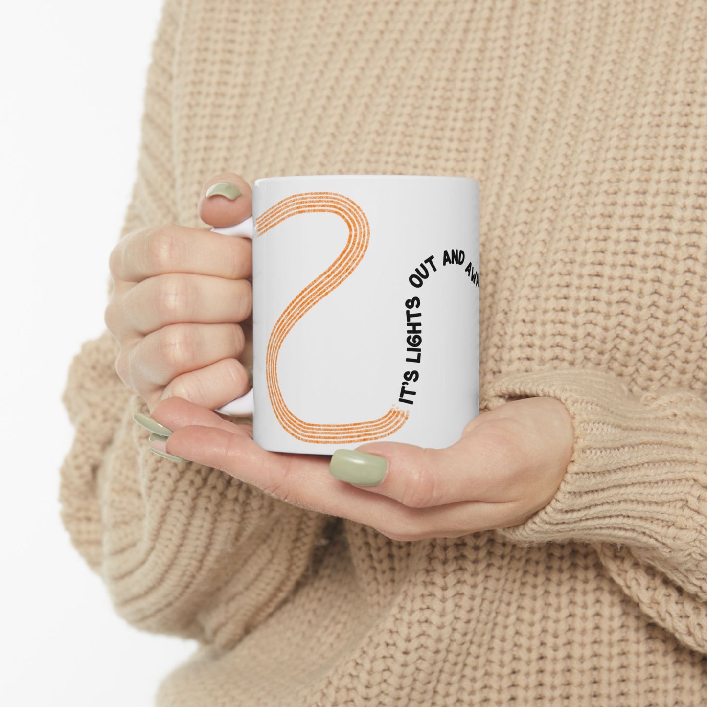 F1  It's Lights Out and Away We Go Mug, Unique Gift for Coffee Lovers, Whimsical Formula 1 Gift