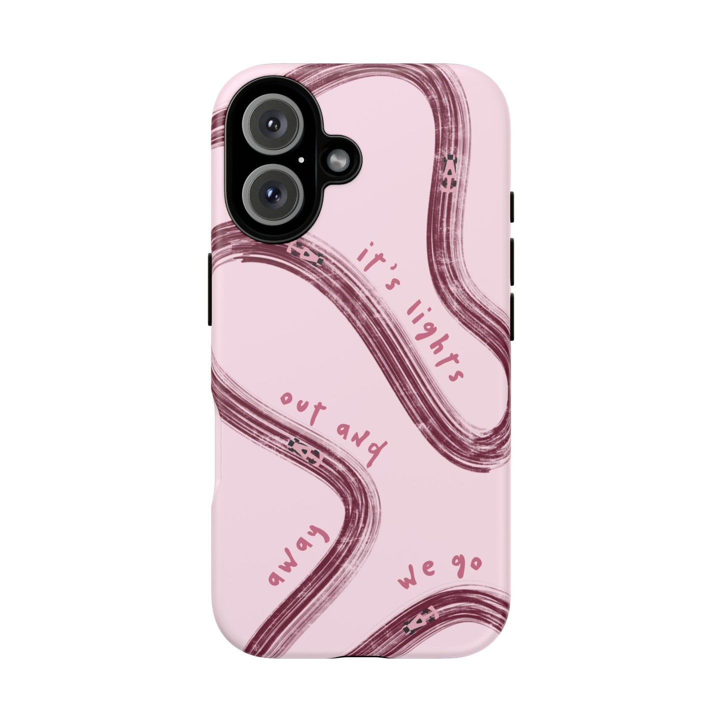 Pink Lights Out F1 Phone Case Design, Trendy F1 Gift, Formula 1 Gift, Cute F1 Phone Case, Unique Formula One Phone Case