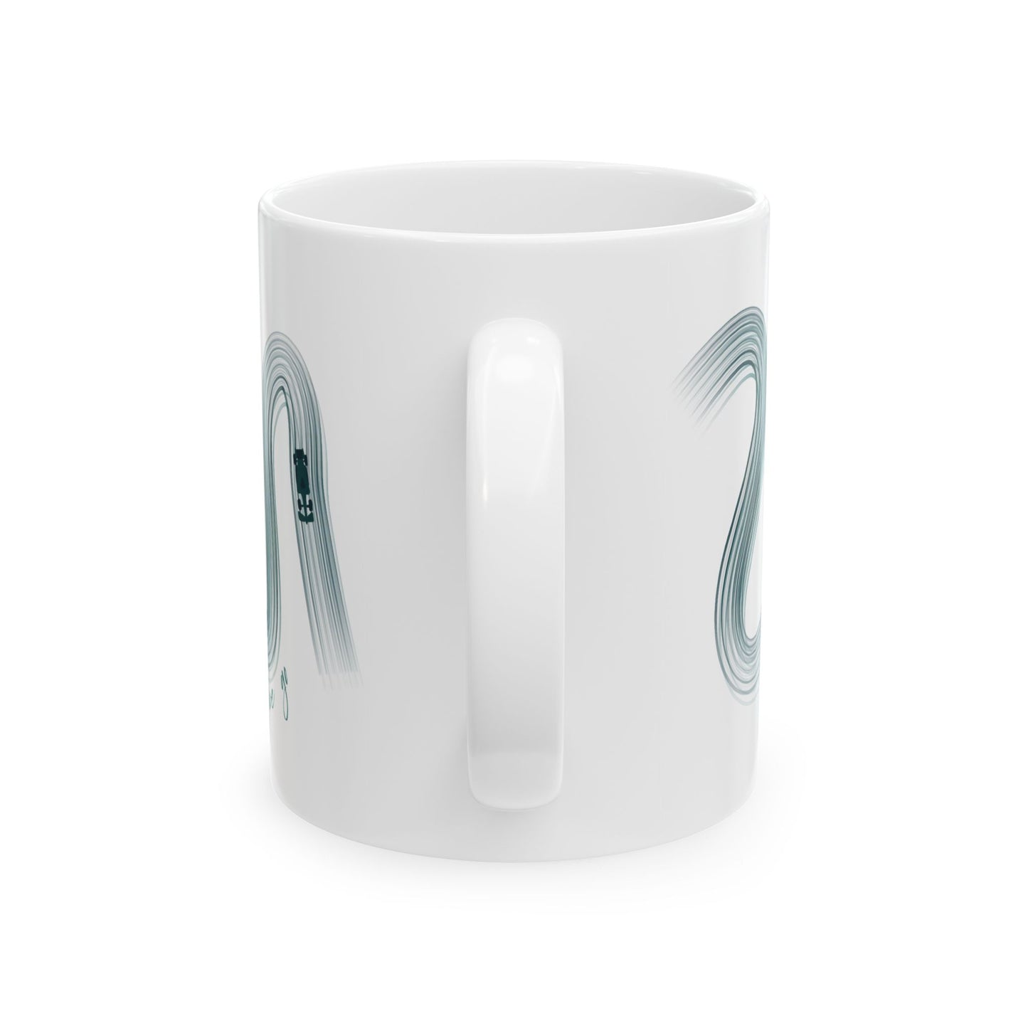 Green Painted F1  It's Lights Out and Away We Go Mug, Unique Gift for Coffee Lovers, Whimsical Formula 1 Gift