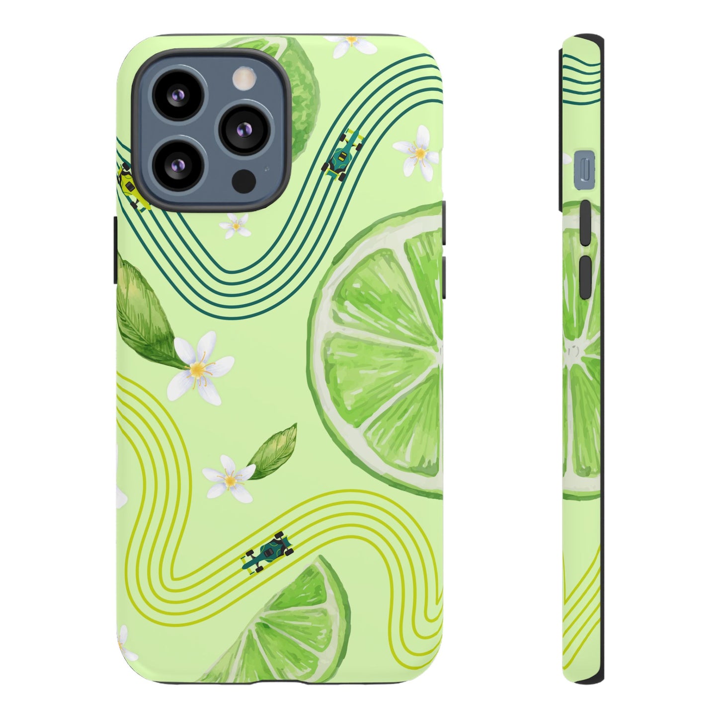Green F1 Aston Martin and Lime Phone Case, Trendy F1 Gift, Formula 1 Gift, Cute Fruit F1 Phone Case, Unique Phone Case