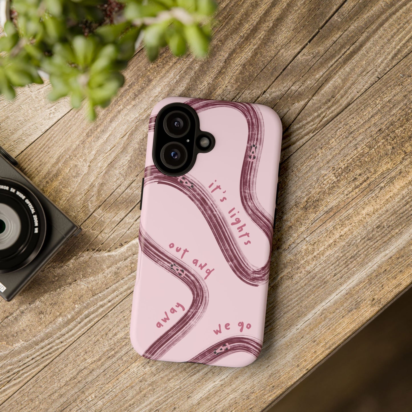 Pink Lights Out F1 Phone Case Design, Trendy F1 Gift, Formula 1 Gift, Cute F1 Phone Case, Unique Formula One Phone Case