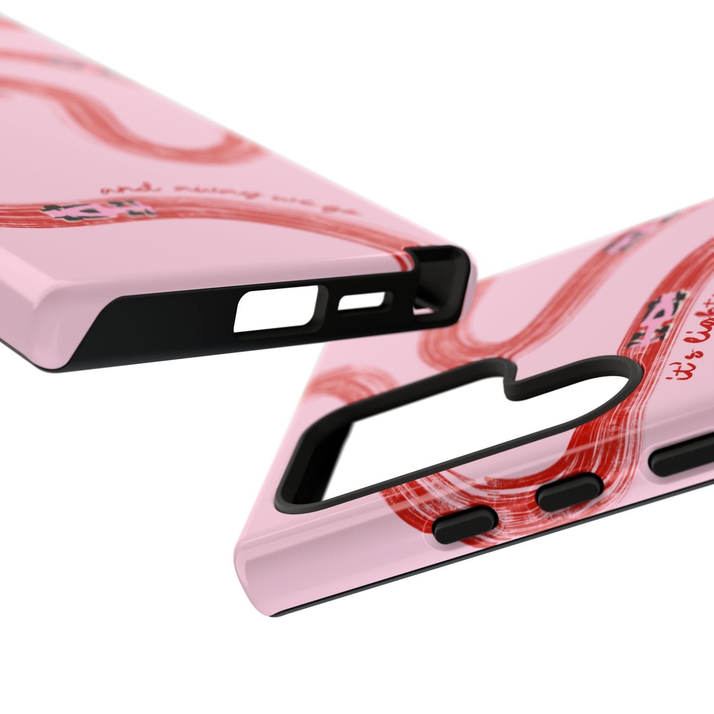 F1 Phone Case Pink and Red Painted "its lights out and away we go", Trendy F1 Gift, Formula 1 Gift, Cute F1 Phone Case, Unique Phone Case