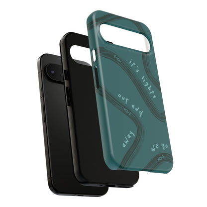 Teal Lights Out F1 Phone Case Design, Trendy F1 Gift, Formula 1 Gift, Cute F1 Phone Case, Unique Formula One Phone Case