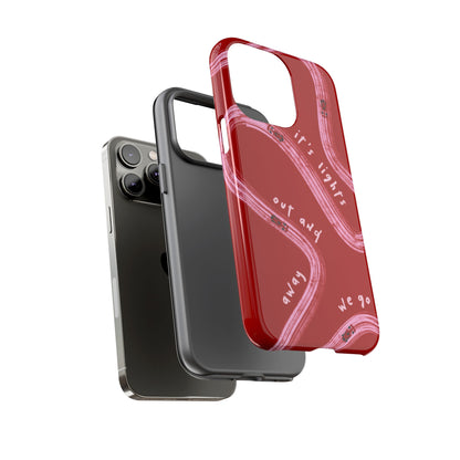 Red and Pink Lights Out F1 Phone Case Design, Trendy F1 Gift, Formula 1 Gift, Cute F1 Phone Case, Unique Formula One Phone Case