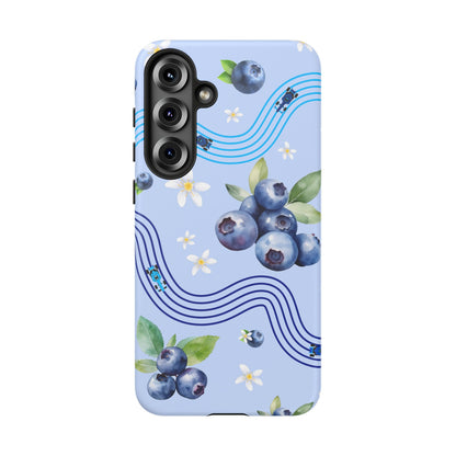 Blue F1 Williams and Blueberries Phone Case, Trendy F1 Gift, Formula 1 Gift, Cute Fruit F1 Phone Case, Unique Phone Case