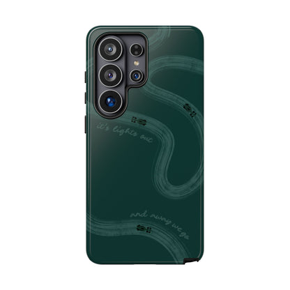 F1 Phone Case Monochrome Green Painted "its lights out and away we go", Trendy F1 Gift, Formula 1 Gift, Cute F1 Phone Case, Phone Case