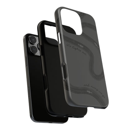 F1 Phone Case Monochrome Black Painted "its lights out and away we go", Trendy F1 Gift, Formula 1 Gift, Cute F1 Phone Case, Phone Case