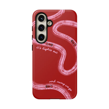 Red and Pink Lights Out F1 Phone Case Design, Trendy F1 Gift, Formula 1 Gift, Cute F1 Phone Case, Unique Formula One Phone Case
