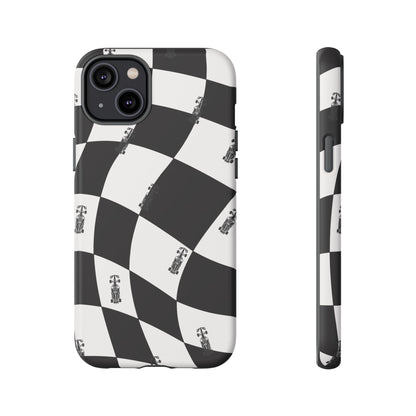 F1 Phone Case Black and White Checkered Design, Trendy F1 Gift, Formula 1 Gift, Cute F1 Phone Case, Unique Formula One Phone Case