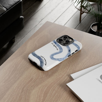 F1 Phone Case Blue Painted "its lights out and away we go", Trendy F1 Gift, Formula 1 Gift, Cute F1 Phone Case, Gift for F1 Fans