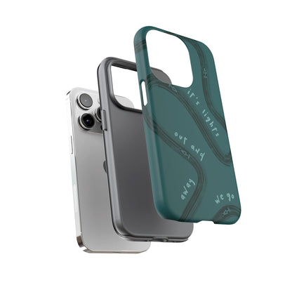 Teal Lights Out F1 Phone Case Design, Trendy F1 Gift, Formula 1 Gift, Cute F1 Phone Case, Unique Formula One Phone Case