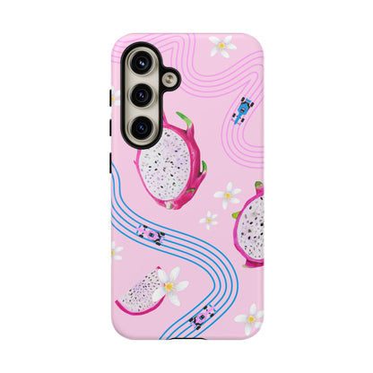 Pink F1 Alpine and Dragonfruit Phone Case, Trendy F1 Gift, Formula 1 Gift, Cute Fruit F1 Phone Case, Unique Phone Case