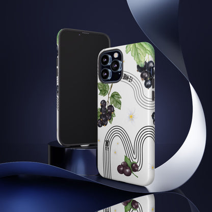 F1 Cadillac and Black Currants Phone Case, Trendy F1 Gift, Formula 1 Gift, Cute Fruit F1 Phone Case, Unique Phone Case