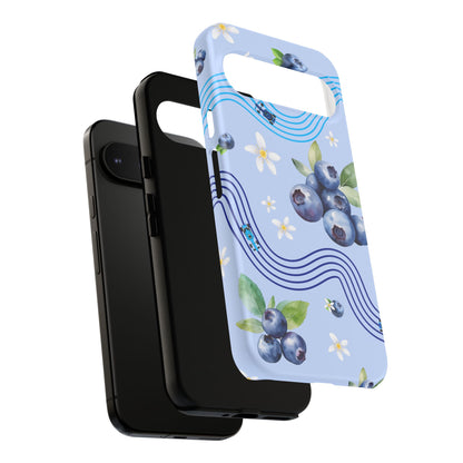 Blue F1 Williams and Blueberries Phone Case, Trendy F1 Gift, Formula 1 Gift, Cute Fruit F1 Phone Case, Unique Phone Case