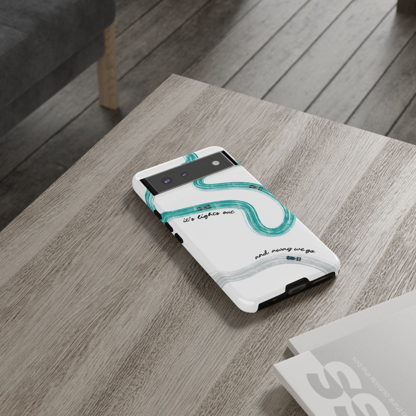 Mercedes F1 Phone Case Painted "its lights out and away we go", Trendy F1 Gift, Formula 1 Gift, Cute F1 Phone Case