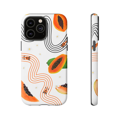 F1 McLaren and Papaya Phone Case , Trendy F1 Gift, Formula 1 Gift, Cute Fruit F1 Phone Case, Unique Phone Case