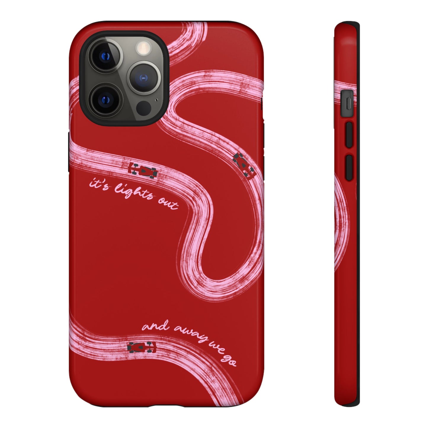 Red and Pink Lights Out F1 Phone Case Design, Trendy F1 Gift, Formula 1 Gift, Cute F1 Phone Case, Unique Formula One Phone Case