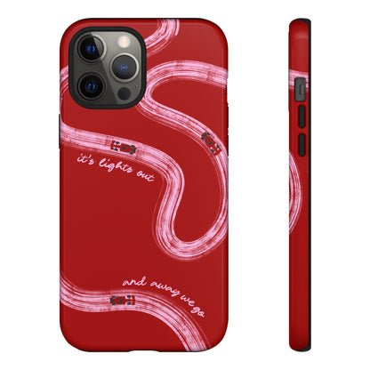 Red and Pink Lights Out F1 Phone Case Design, Trendy F1 Gift, Formula 1 Gift, Cute F1 Phone Case, Unique Formula One Phone Case