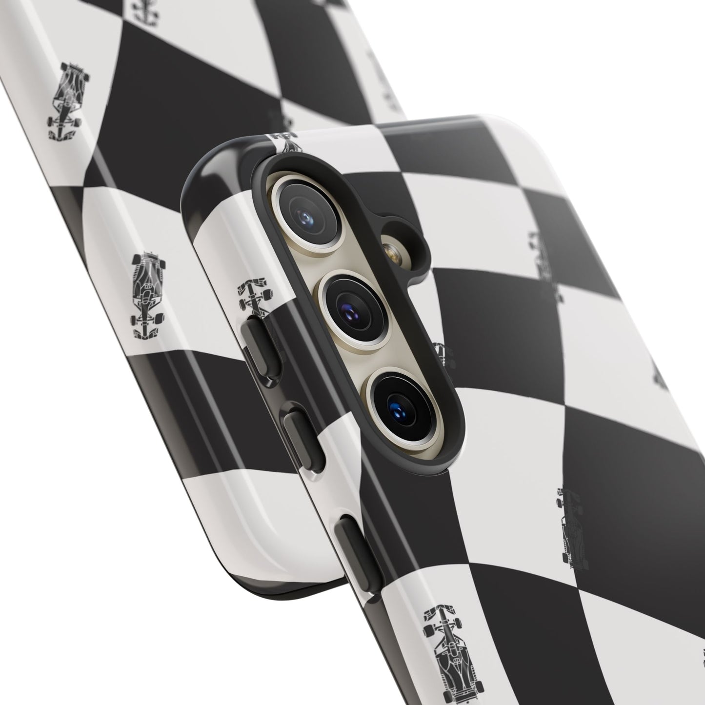 F1 Phone Case Black and White Checkered Design, Trendy F1 Gift, Formula 1 Gift, Cute F1 Phone Case, Unique Formula One Phone Case